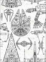 Star Wars Blueprint Peel And Stick Wallpaper RMK11036WP by York Wallpaper for sale at Wallpapers To Go
