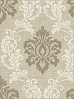 Adela Neutral Twill Damask Wallpaper 2765BW40105 by Kenneth James Wallpaper for sale at Wallpapers To Go