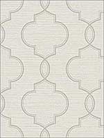 Malo Light Grey Sisal Ogee Wallpaper 2765BW40508 by Kenneth James Wallpaper for sale at Wallpapers To Go