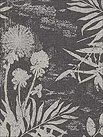 Hedda Black Botanical Wallpaper 379035 by Eijffinger Wallpaper for sale at Wallpapers To Go