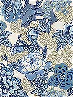 Honshu Blue and Beige Wallpaper T75487 by Thibaut Wallpaper for sale at Wallpapers To Go