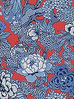 Honshu Red and Blue Wallpaper T75489 by Thibaut Wallpaper for sale at Wallpapers To Go