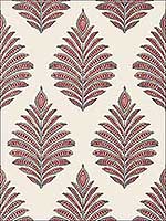 Palampore Leaf Red and Blue Wallpaper AT78726 by Anna French Wallpaper for sale at Wallpapers To Go
