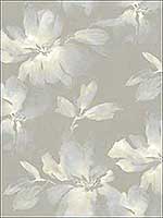 Midnight Blooms Light Blue Grey Wallpaper SO2474 by Candice Olson Wallpaper for sale at Wallpapers To Go