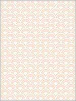 Stacked Scallops Pink Wallpaper MK1153 by Magnolia Home Wallpaper for sale at Wallpapers To Go