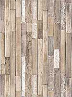 Barn Board Brown Thin Plank Wallpaper FD23274 by Brewster Wallpaper for sale at Wallpapers To Go