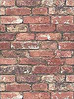 Loft Red Brick Wallpaper FD23287 by Brewster Wallpaper for sale at Wallpapers To Go