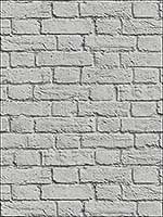 Cologne Grey Painted Brick Wallpaper UW24764 by Brewster Wallpaper for sale at Wallpapers To Go