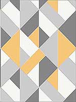 Delano Yellow Structured Geo Wallpaper UW24781 by Brewster Wallpaper for sale at Wallpapers To Go