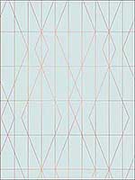 LeVeque Light Blue Deco Diamond Geo Wallpaper UW24785 by Brewster Wallpaper for sale at Wallpapers To Go