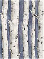 Pioneer Denim Birch Tree Wallpaper 311812604 by Chesapeake Wallpaper for sale at Wallpapers To Go