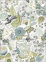Whimsy Green Fauna Wallpaper 282112803 by A Street Prints Wallpaper for sale at Wallpapers To Go