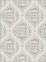 Adele Teal Damask Wallpaper 282125150 by A Street Prints Wallpaper for sale at Wallpapers To Go