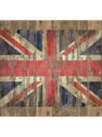 Union Jack Brown 5 Panel Mural G45284 by Galerie Wallpaper for sale at Wallpapers To Go