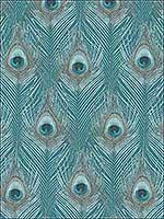 Peacock Blue Wallpaper G67978 by Patton Norwall Wallpaper for sale at Wallpapers To Go