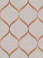 Geometric Trellis Rose Gold Metallic Wallpaper UK21201 by Seabrook Wallpaper for sale at Wallpapers To Go