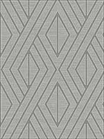 Geo Diamond Grey Metallic Wallpaper UK30507 by Seabrook Wallpaper for sale at Wallpapers To Go