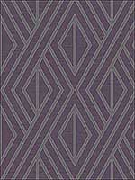 Geo Diamond Plum Metallic Wallpaper UK30519 by Seabrook Wallpaper for sale at Wallpapers To Go