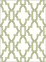 Green and White Tile Trellis Wallpaper NW31604 by Nextwall Wallpaper for sale at Wallpapers To Go