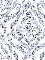 Featherton Blue Floral Damask Wallpaper 290125403 by A Street Prints Wallpaper for sale at Wallpapers To Go