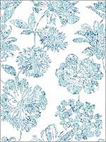 Folia Blue Floral Wallpaper 290125415 by A Street Prints Wallpaper for sale at Wallpapers To Go