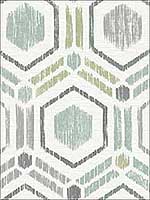Borneo Light Green Geometric Grasscloth Wallpaper 290125435 by A Street Prints Wallpaper for sale at Wallpapers To Go