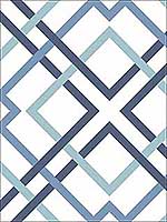 Saltire Emile Blue Lattice Wallpaper 290125436 by A Street Prints Wallpaper for sale at Wallpapers To Go