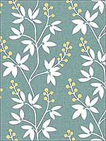 Linnea Elsa Teal Botanical Trail Wallpaper 290125440 by A Street Prints Wallpaper for sale at Wallpapers To Go