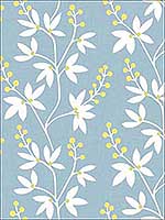 Linnea Elsa Light Blue Botanical Trail Wallpaper 290125442 by A Street Prints Wallpaper for sale at Wallpapers To Go