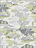Joy De Vie Green Toile Wallpaper 290187508 by A Street Prints Wallpaper for sale at Wallpapers To Go