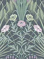 Bluebell Sage On Charcoal Wallpaper 1153009 by Cole and Son Wallpaper for sale at Wallpapers To Go