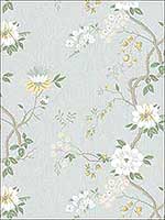 Camellia Lemon Sage Prm Blu Wallpaper 1158025 by Cole and Son Wallpaper for sale at Wallpapers To Go