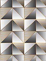 Cubist Metallic Gold Black Wallpaper GX37628 by Patton Norwall Wallpaper for sale at Wallpapers To Go