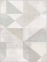 Silk Screen Geometric Beige Grey Wallpaper GX37651 by Patton Norwall Wallpaper for sale at Wallpapers To Go