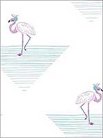 Dancing Flamingo Wallpaper DA61709 by Seabrook Wallpaper for sale at Wallpapers To Go