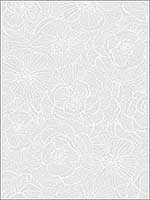Graphic Floral Metallic Pearl Wallpaper AW71000 by Collins and Company Wallpaper for sale at Wallpapers To Go