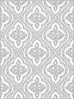 Ophelia Black and White Wallpaper T2997 by Thibaut Wallpaper for sale at Wallpapers To Go