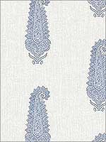 Kashmiri Indigo Wallpaper WBP10402 by Winfield Thybony Wallpaper for sale at Wallpapers To Go
