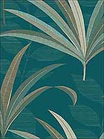 El Morocco Palm Blue Wallpaper CA1549 by Antonina Vella Wallpaper for sale at Wallpapers To Go