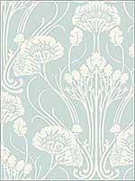 Nouveau Damask Blue Wallpaper CA1569 by Antonina Vella Wallpaper for sale at Wallpapers To Go