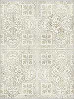 Ceramic Tiles Cream Beige Wallpaper RM61008 by Casa Mia Wallpaper for sale at Wallpapers To Go