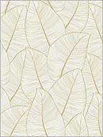 Metal Leaf White Gold Wallpaper RM91605 by Casa Mia Wallpaper for sale at Wallpapers To Go