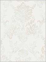 Neoclassic Hidden Damask Soft Grey Wallpaper RM50602 by Casa Mia Wallpaper for sale at Wallpapers To Go
