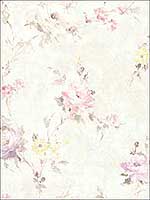 English Rose Beige Pink Wallpaper RM51009 by Casa Mia Wallpaper for sale at Wallpapers To Go