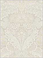 Old Damask Cream Wallpaper RM80005 by Casa Mia Wallpaper for sale at Wallpapers To Go