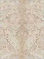 Old Damask Soft Beige Cream Wallpaper RM80006 by Casa Mia Wallpaper for sale at Wallpapers To Go