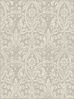 Gothic Scroll Soft Brown Wallpaper RM80702 by Casa Mia Wallpaper for sale at Wallpapers To Go