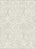 Gothic Scroll Silver Grey Wallpaper RM80708 by Casa Mia Wallpaper for sale at Wallpapers To Go