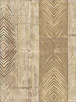 Tribal Stripes Gold Bronze Soft Brown Wallpaper RM40101 by Casa Mia Wallpaper for sale at Wallpapers To Go