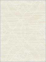 Big Scroll White Cream Wallpaper RM30410 by Casa Mia Wallpaper for sale at Wallpapers To Go
